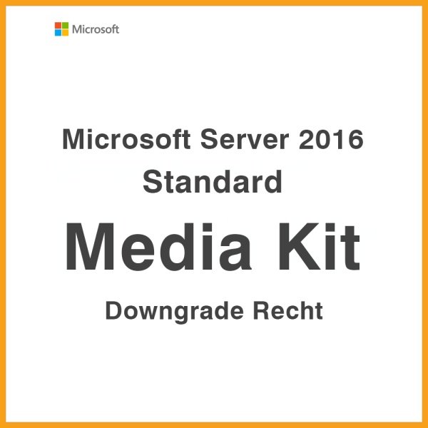 Microsoft Server 2016 Standard Media Kit | Downgrade Right
