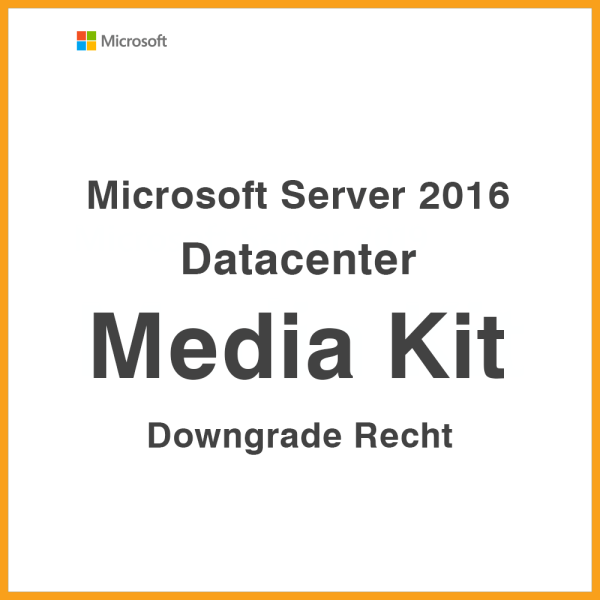 Microsoft Server 2016 Datacenter Media Kit | Downgrade Right
