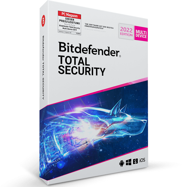 Bitdefender Total Security 2022 | PC/Mac/Mobile Devices